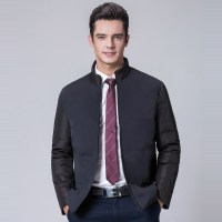 啄木鸟中年男士羽绒服 2019秋冬新款短款立领商务休闲男装外套