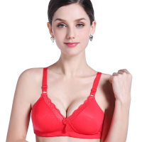 蕾丝胸罩薄款聚拢乳罩 90ab妈妈文胸 无钢圈胸罩