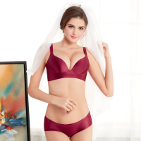 横拉丝 女士无痕内衣性感聚拢无钢圈 文胸套装14#套装