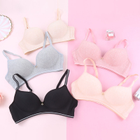 无钢圈文胸内衣超薄款性感聚拢一片式无痕小胸少女学生胸罩