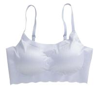 拉丝吊带内衣女无钢圈聚拢防震大码跑步背心瑜伽运动文胸291#拉丝睡眠