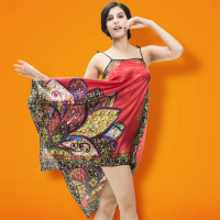 耀婷纺真丝性感睡衣 女士夏季民族风睡裙女夏