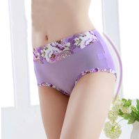 3条新款莫代尔内裤 女士中腰性感内裤 礼盒装印花三角裤2309