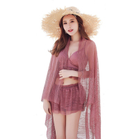 新款泳衣女三件套性感显瘦比基尼分体裙式韩国小香风保守学生