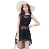 新款游泳衣女三件套韩国小香风分体运动罩衫保守学生遮肚显瘦