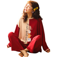 秋季睡衣女士长袖韩版卡通可爱套装家居服冬季 B2199