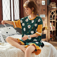 耀婷睡衣两件套装女短袖短裤韩版卡通可爱棉学生家居服R2426
