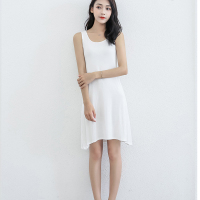 莫代尔常规款吊带背心裙打底衫女修身包臀裙夏黑色内搭衬裙