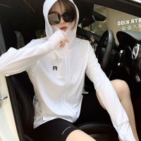 aibitoo日本防晒衣女夏长袖新款防紫外线透气薄款冰丝防晒服