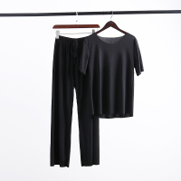 软软套装时尚休闲套装2020春季新款宽松T恤阔腿长裤两件套女套装