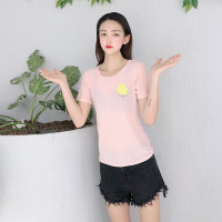 【两件装】小雏菊星空冰麻短袖上衣 闪闪t恤女