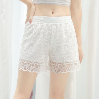 春夏新款短裤蕾丝刺绣防走光安全裤透气网孔内衬三分打底裤