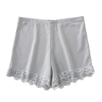 (两条装）安全裤女蕾丝花边防走光三分裤丝滑无痕打底裤百搭女士安全裤