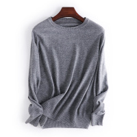 VINCIFAM羊毛衫女圆领毛衣2019新款针织衫修身套头纯色打底衫