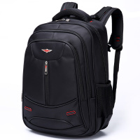 高尔夫GOLF大容量男士双肩背包可装15.6英寸笔记本电脑包多功能肩带卡扣多隔层书包 黑色