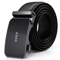 高尔夫GOLF头层牛皮自动扣皮带男士商务休闲腰带柔软耐磨裤带男款礼盒
