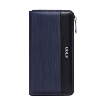 高尔夫GOLF男士时尚拉丝纹理手包优选防水面料配头层牛皮手拿包休闲商务风琴手抓包