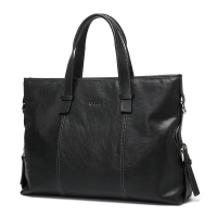 高尔夫GOLF头层牛皮公文包商务男士手提包防泼水大容量可装14英寸笔记本电脑斜挎单肩包