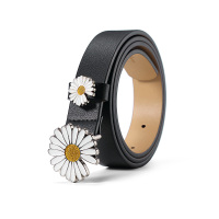 高尔夫GOLF小雏菊皮带牛皮时尚女士板扣潮流优雅腰带礼盒装裤带