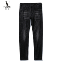 袋鼠(DAISHU) 2019春夏新品 青年男士简约百搭修身小脚水洗牛仔裤 DS1203168