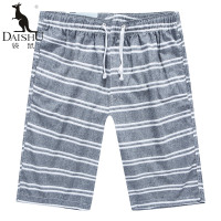 袋鼠(DAISHU) 2019夏季新品 中青年男士条纹简约时尚松紧腰沙滩裤 DSDE2KD005C