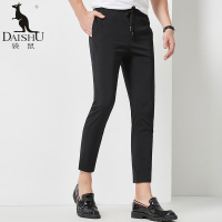 袋鼠(DAISHU) 2019夏季新品 舒适凉爽松紧腰系带休闲九分裤 WLC2057122