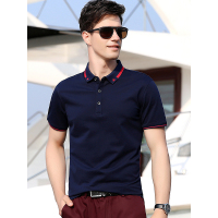 袋鼠(DAISHU)夏季薄款棉质亲肤翻领t恤 DS03T18302CB1