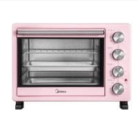 美的（Midea） 家用多功能电烤箱 机械式操控 25升 粉色 PT25A0 1