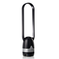 亚摩斯(AMOS)无叶风扇超静音家用宿舍遥控落地扇电风扇台立式净化空气 AS-FY05B 曜石黑