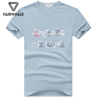 马克华菲2019夏季新款短袖T恤印花个性休闲圆领上衣青年体恤衣服