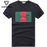 马克华菲短袖T恤男2019夏季新款韩版圆领印花休闲体恤男士打底衫