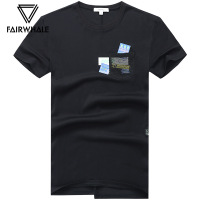 马克华菲T恤男短袖2019夏季韩版圆领新款不规则男装衣服半袖体恤