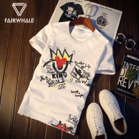 马克华菲短袖T恤男2019夏季新款圆领休闲半袖体恤男装打底衫夏装