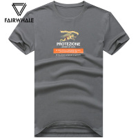 马克华菲2020夏季新款短袖T恤男圆领修身印花半袖夏装男打底上衣