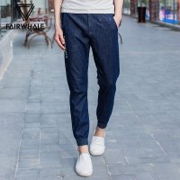 马克华菲牛仔裤男2019春季新款男士修身小脚休闲裤束脚裤男款裤子