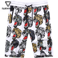马克华菲男装2019夏季休闲短裤男潮流沙滩时尚新款五分裤印花裤子