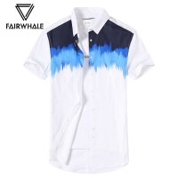 马克华菲男士短袖衬衫夏季新款韩版潮修身薄款半袖衬衣男装上衣