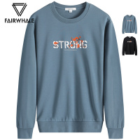 马克华菲卫衣男2021春季新款蓝色刺绣圆领休闲潮流男装上衣外套潮_1