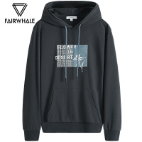 马克华菲卫衣男2019秋季新款套头连帽休闲宽松运动灰色帽衫韩版潮