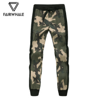马克华菲休闲裤男2021春季修身束脚小脚迷彩青年运动裤男士长裤潮