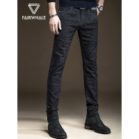 马克华菲牛仔裤男2020新款冬季修身小脚长裤春秋款潮牌高端潮裤子