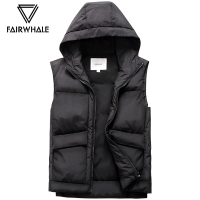 马克华菲羽绒服男连帽2020冬季新款马甲外套保暖黑色无袖背心马夹_1