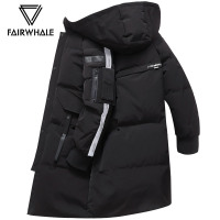 马克华菲羽绒服男中长款2019冬季新款连帽韩版潮流加厚冬装外套潮