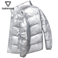 马克华菲羽绒服男短款2019冬季新款韩版亮面立领加厚潮牌帅气外套