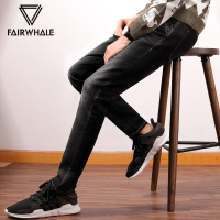 B马克华菲牛仔裤男2019秋季新款韩版潮流修身小脚长裤男裤裤子男