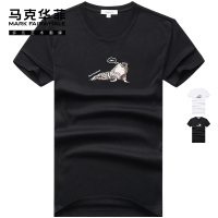 马克华菲短袖T恤男打底衫2020夏季新款衣服海象刺绣半袖潮牌潮流