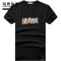 马克华菲短袖T恤男2020新款夏季男装ins潮港风百搭黑色潮牌衣服