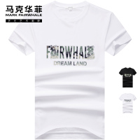马克华菲短袖T恤男2020新款潮牌夏装韩版修身半袖衫夏天上衣ins潮