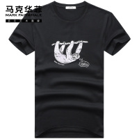 马克华菲短袖T恤男2020夏季新款刺绣韩版潮牌男装半袖体恤衣服潮