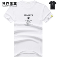 马克华菲短袖T恤男2020夏季新款纯棉圆领韩版潮流短t男半袖白色潮
